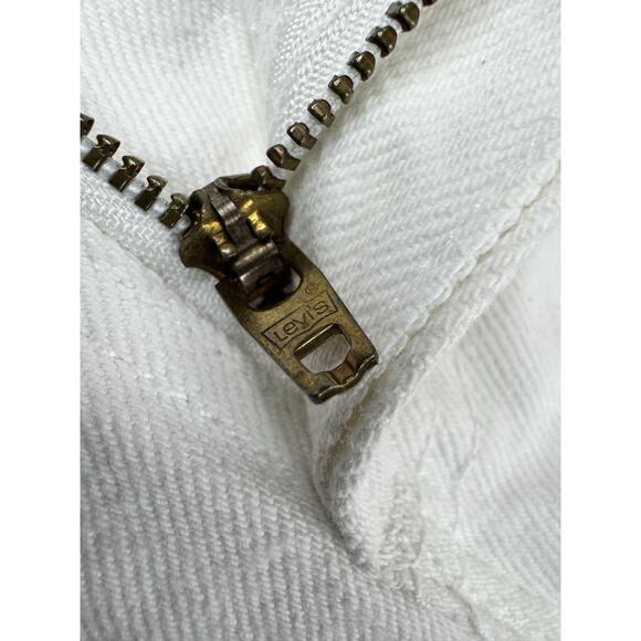 Vintage ‘94 Levi's 512 Jeans Womens 7 White Slim Fit Tapered Leg 90s Made in USA - Picture 6 of 16